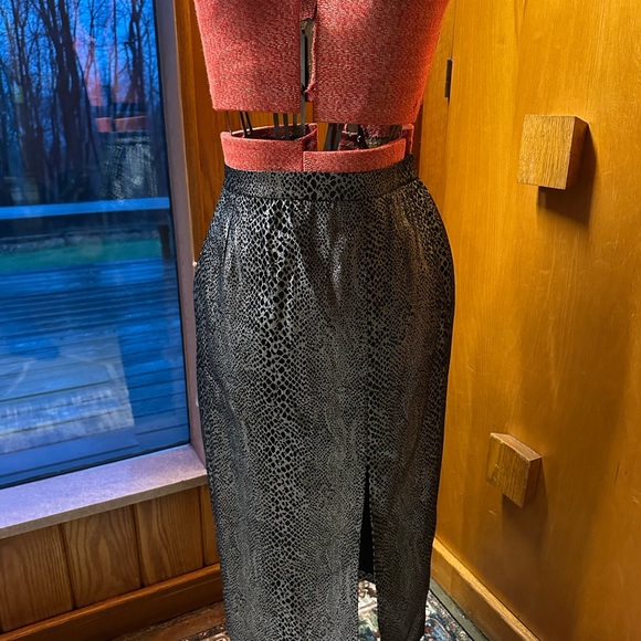 SOLINI New York Elegant Cache Evening Suit Snakeskin Black Metallic Silver 4 - Picture 13 of 16